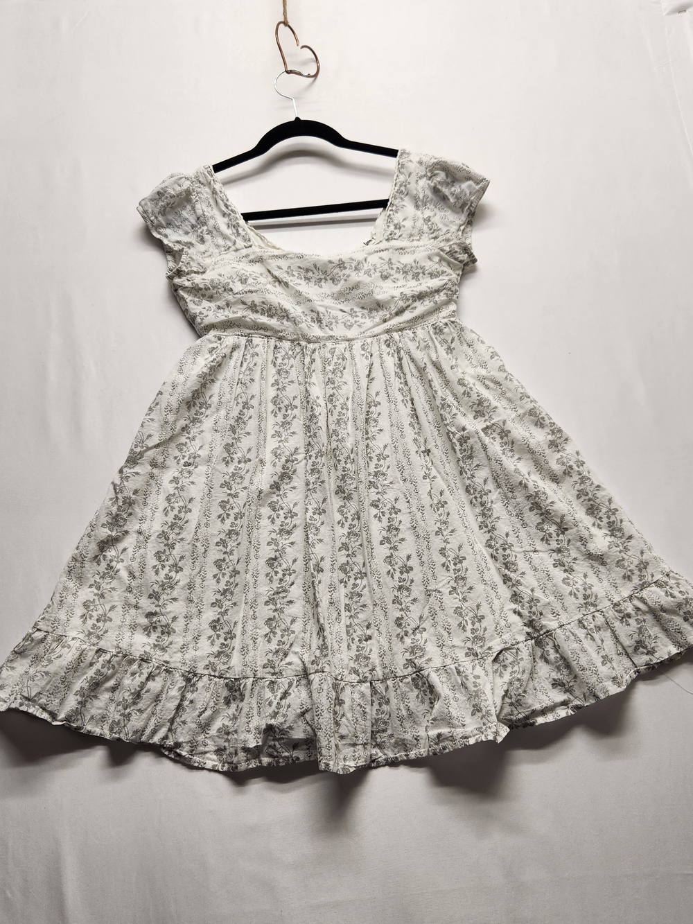 ⭐️In Loom Cottagecore Floral Ruffle Mini Dress Milkmaid Boho Vintage Summer M